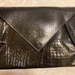 Authentic Vintage Fendi, Roma envelope style clutch.